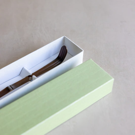 Handmade Chashaku (tea scoop) - Soot-Colored Brown
