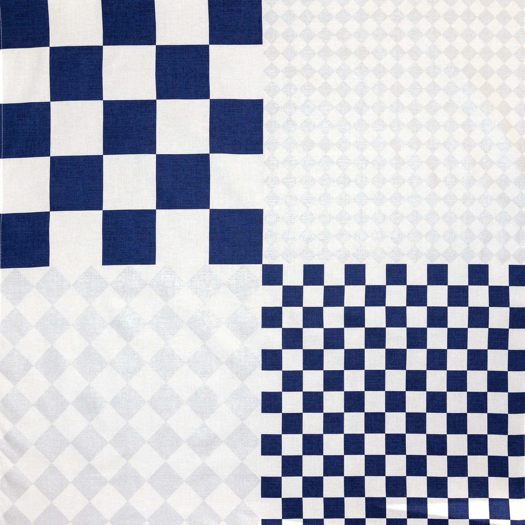 Furoshiki - Ichimatsu Checkered Blue