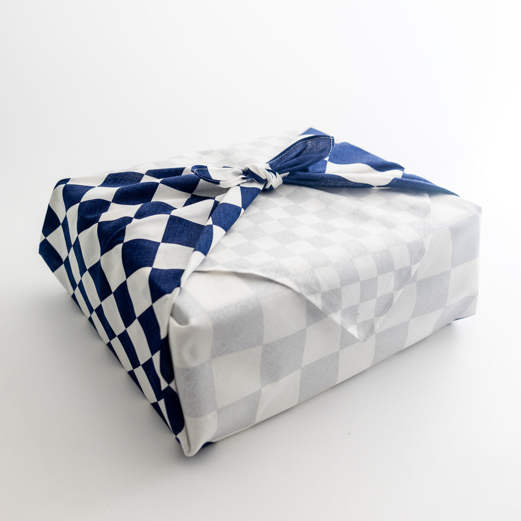 Furoshiki - Ichimatsu Checkered Blue