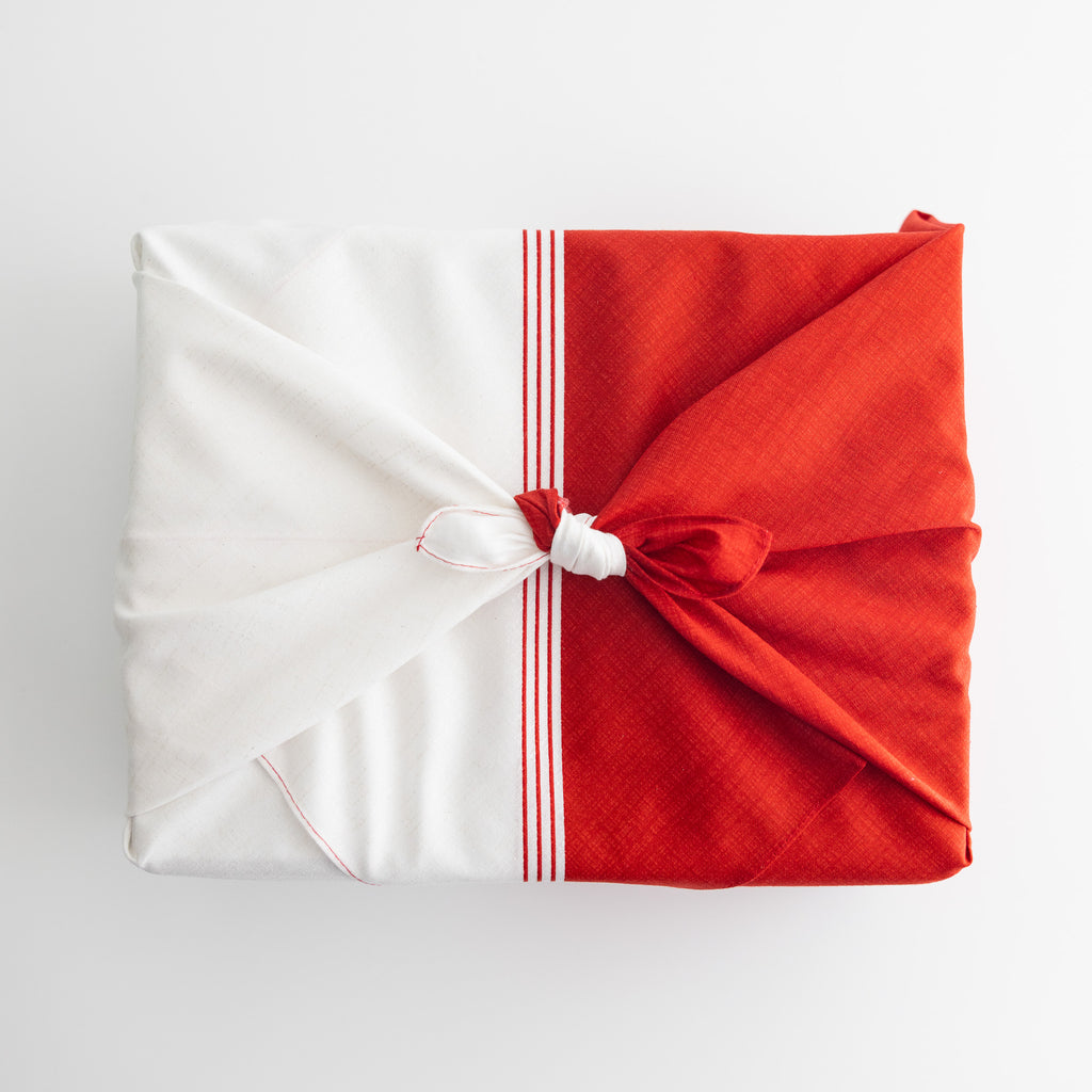 Furoshiki - Red & White Katamigawari